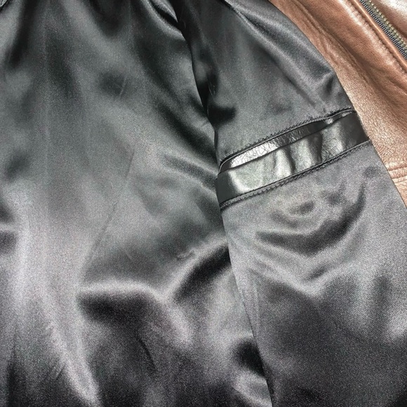 REED BLACK AND BROWN LEATHER JACKET - Picture 5 of 8